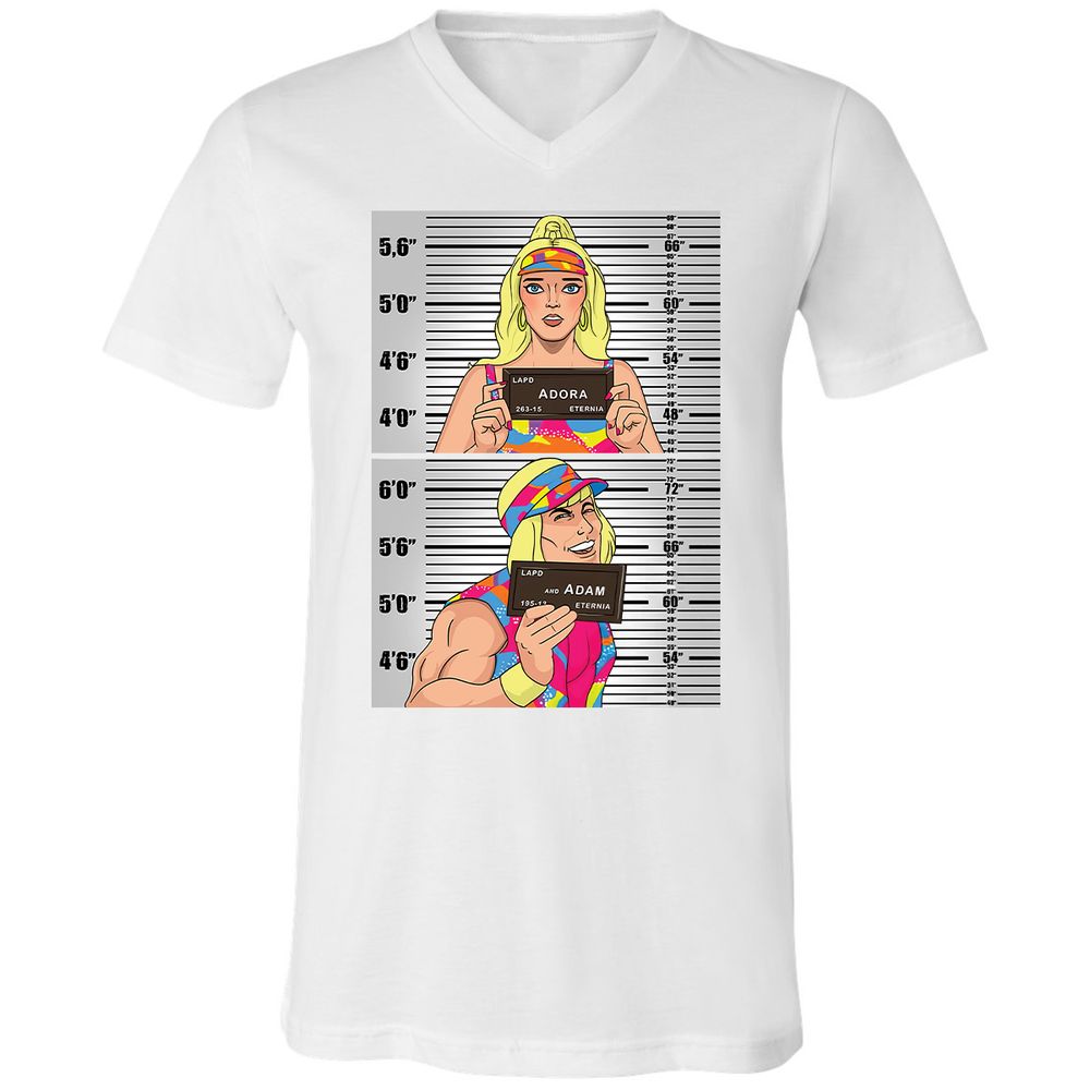 Unisex V-Neck T-Shirt - 3FV6U3B2 - White - 5