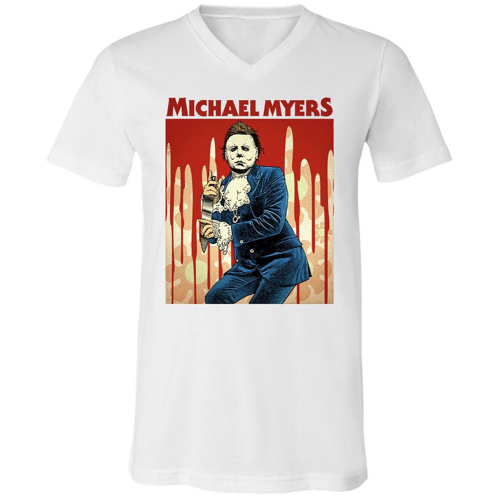 Unisex V-Neck T-Shirt - 5QMSAYPT - White - 5