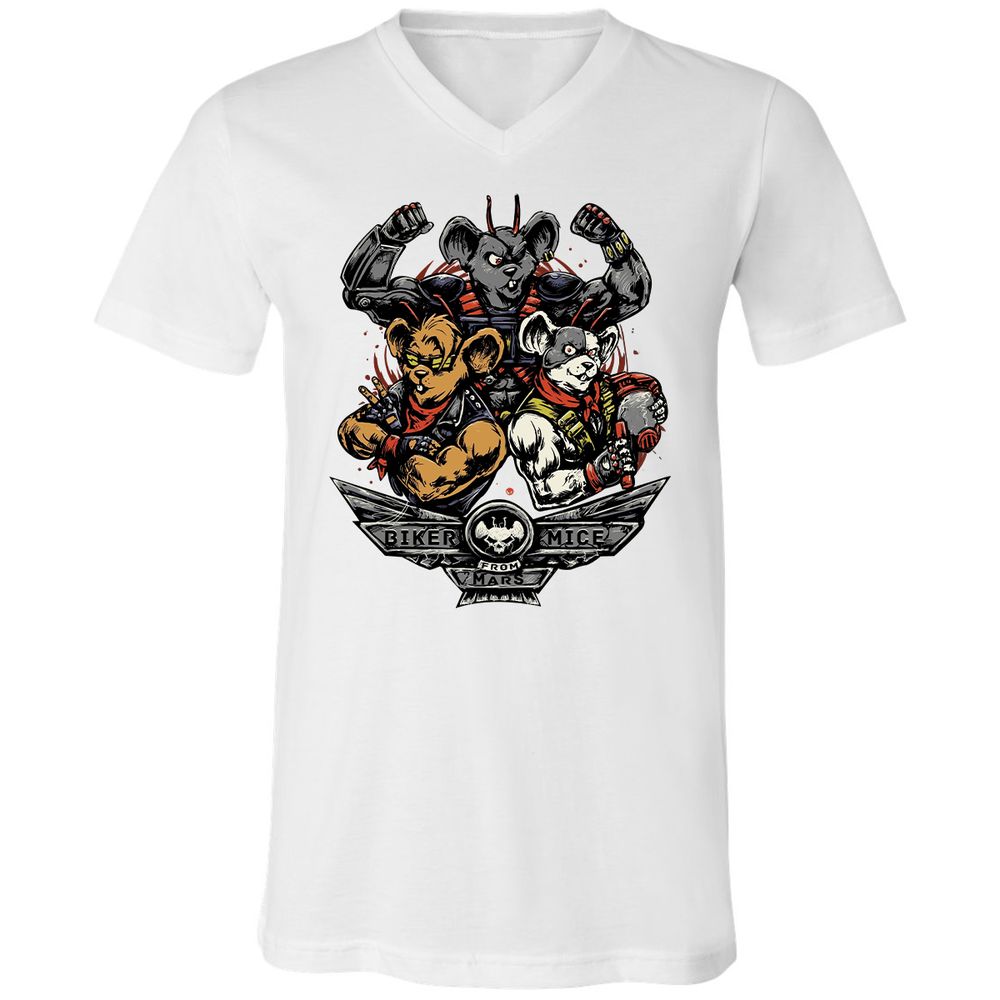 Unisex V-Neck T-Shirt - Z51R8RRB - White - 5