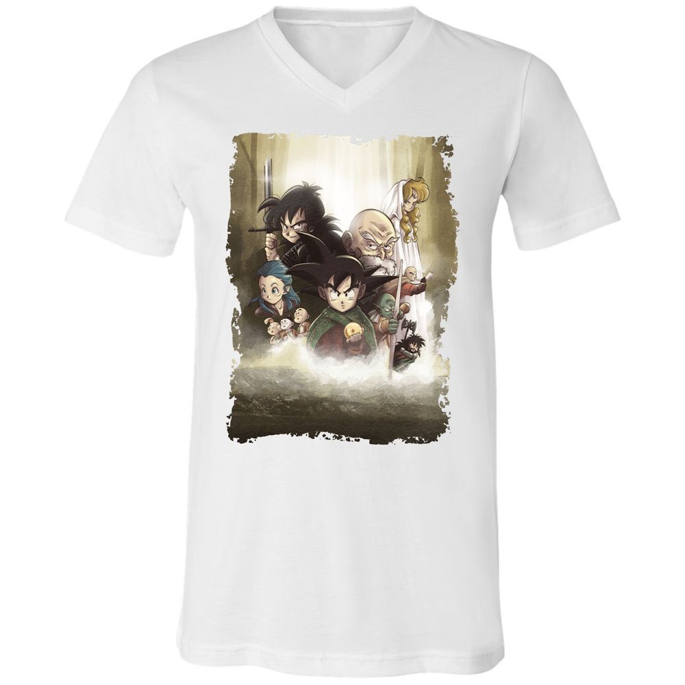 Unisex V-Neck T-Shirt - ZNUUR6J7 - White - 5