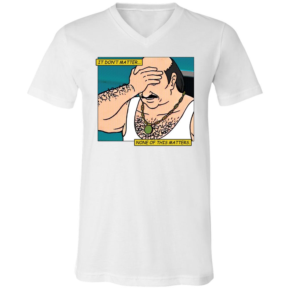 Unisex V-Neck T-Shirt - T9ZCHEDZ - White - 5