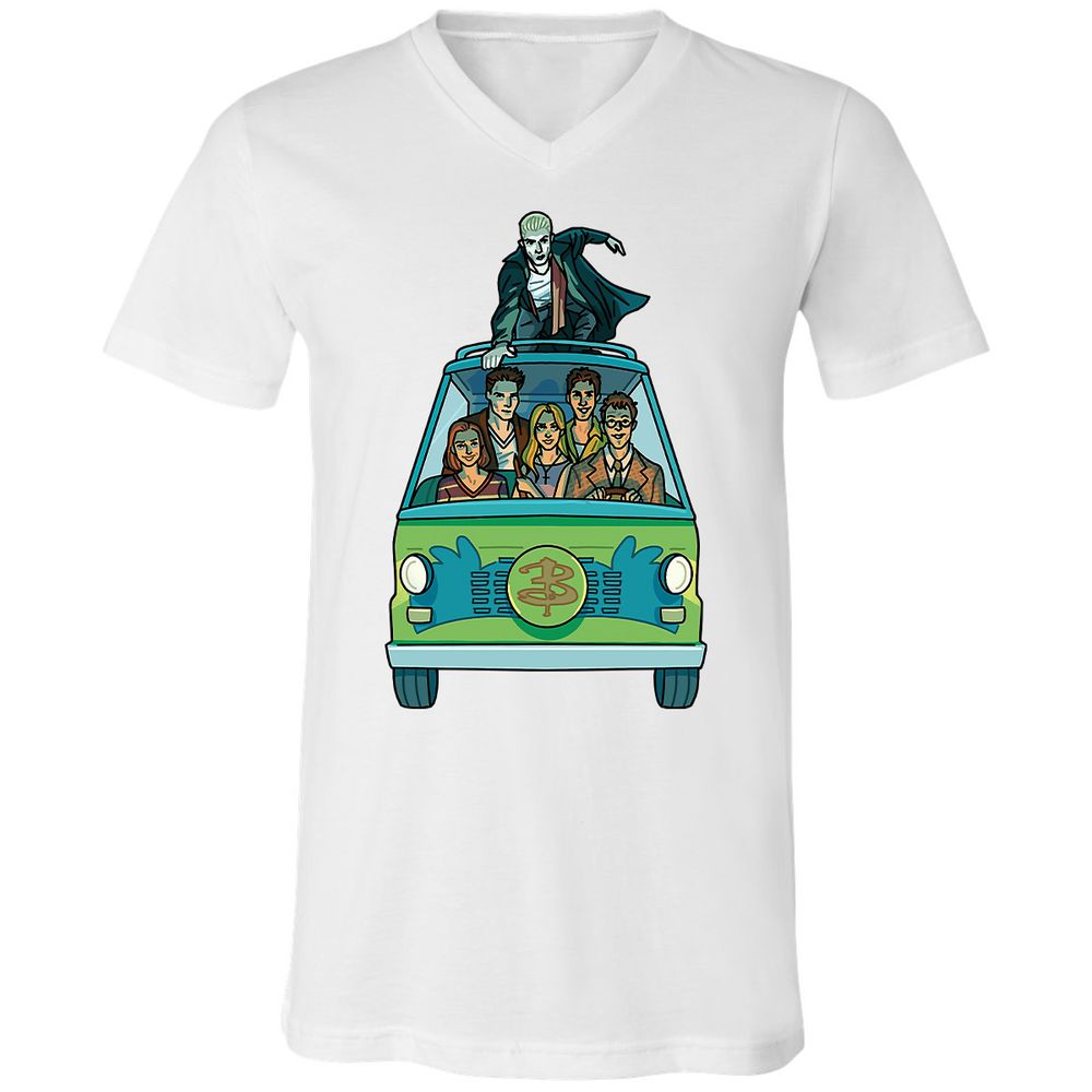 Unisex V-Neck T-Shirt - GWBPYJCQ - White - 5