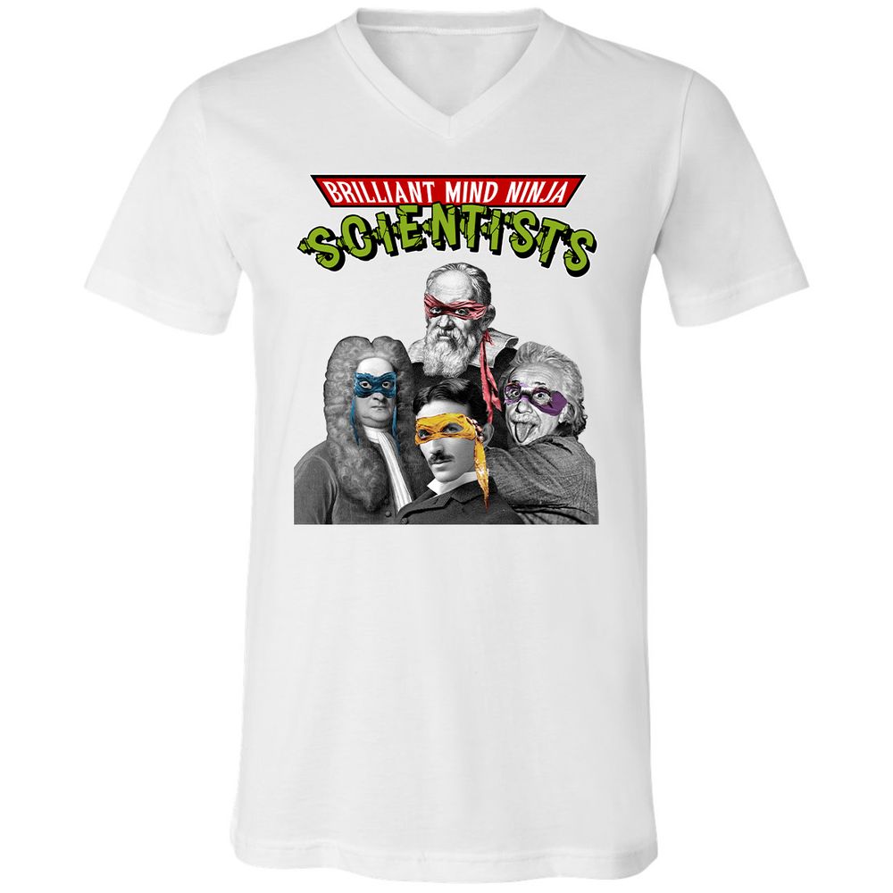 Unisex V-Neck T-Shirt - V48F1S6Y - White - 5