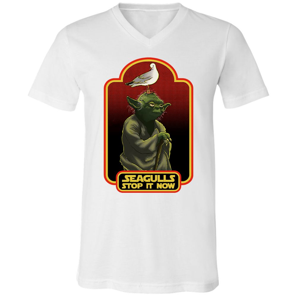 Unisex V-Neck T-Shirt - QD28C1QL - White - 5