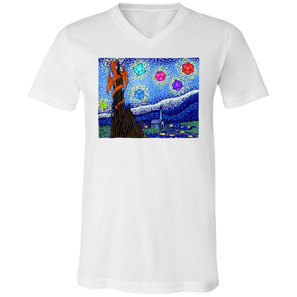 Unisex V-Neck T-Shirt - 8C2AH9VL - White - 5