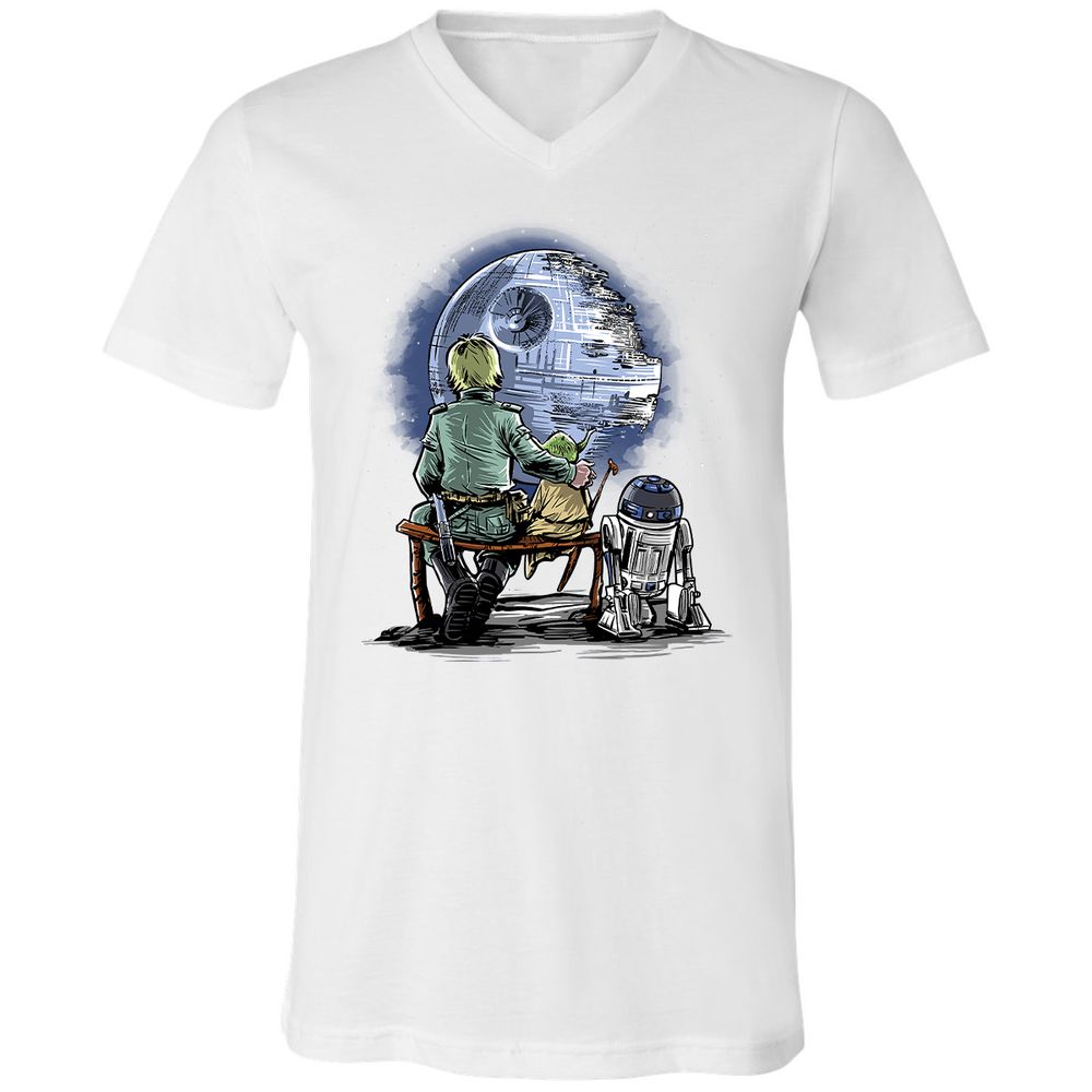 Unisex V-Neck T-Shirt - 45TLWXRT - White - 5