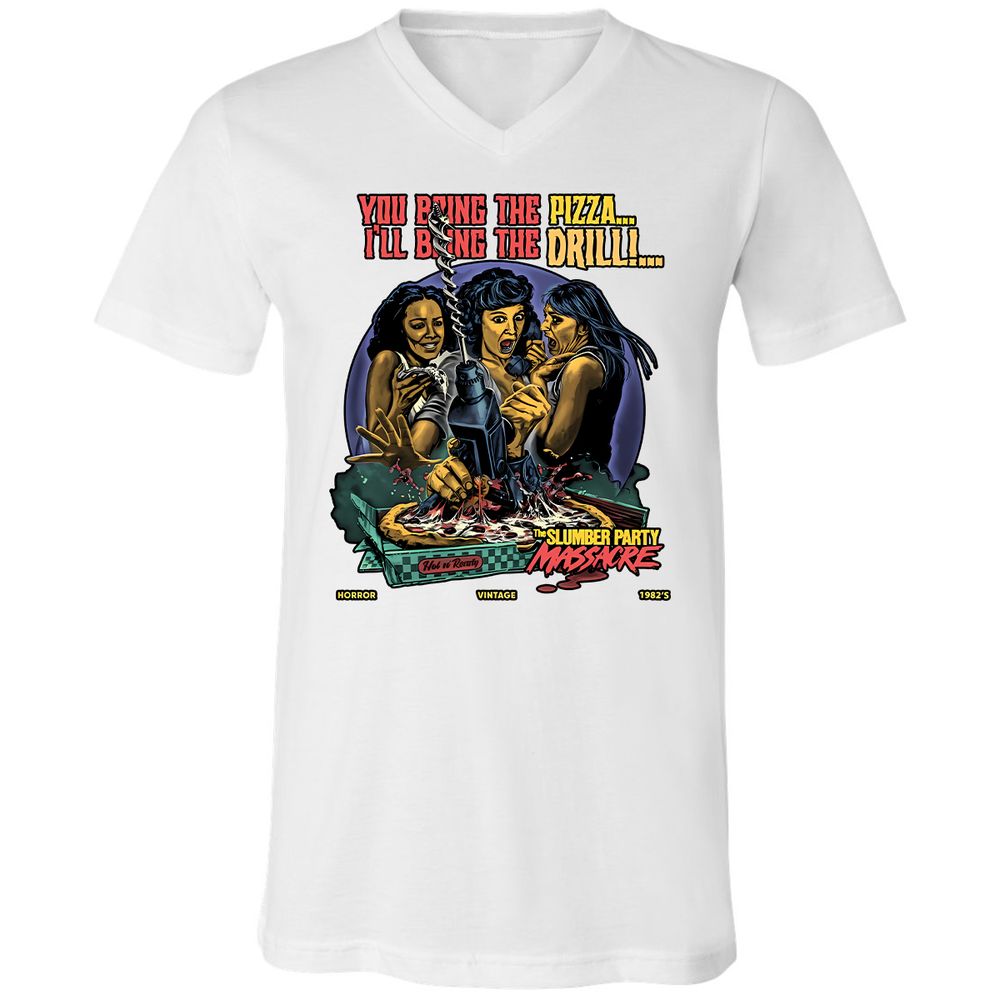 Unisex V-Neck T-Shirt - ZZU44RUV - White - 5