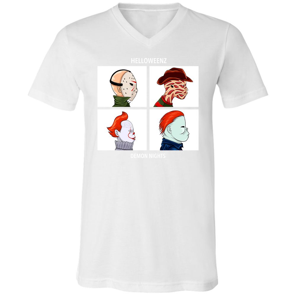 Unisex V-Neck T-Shirt - H1EBDSJJ - White - 5