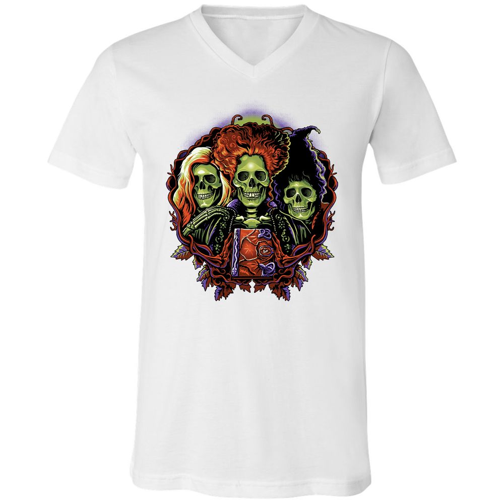 Unisex V-Neck T-Shirt - Y1WQCEKD - White - 5