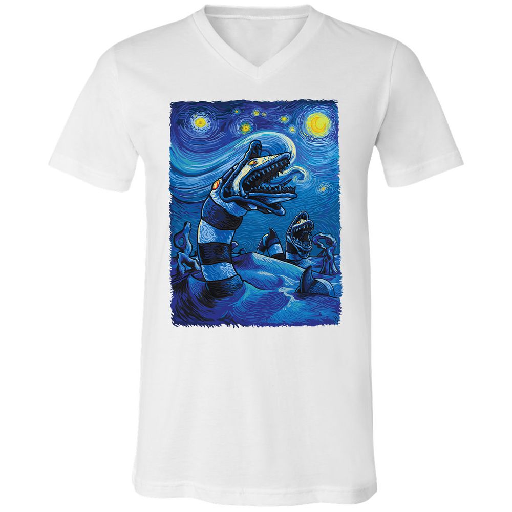 Unisex V-Neck T-Shirt - KTGJBJ3R - White - 5