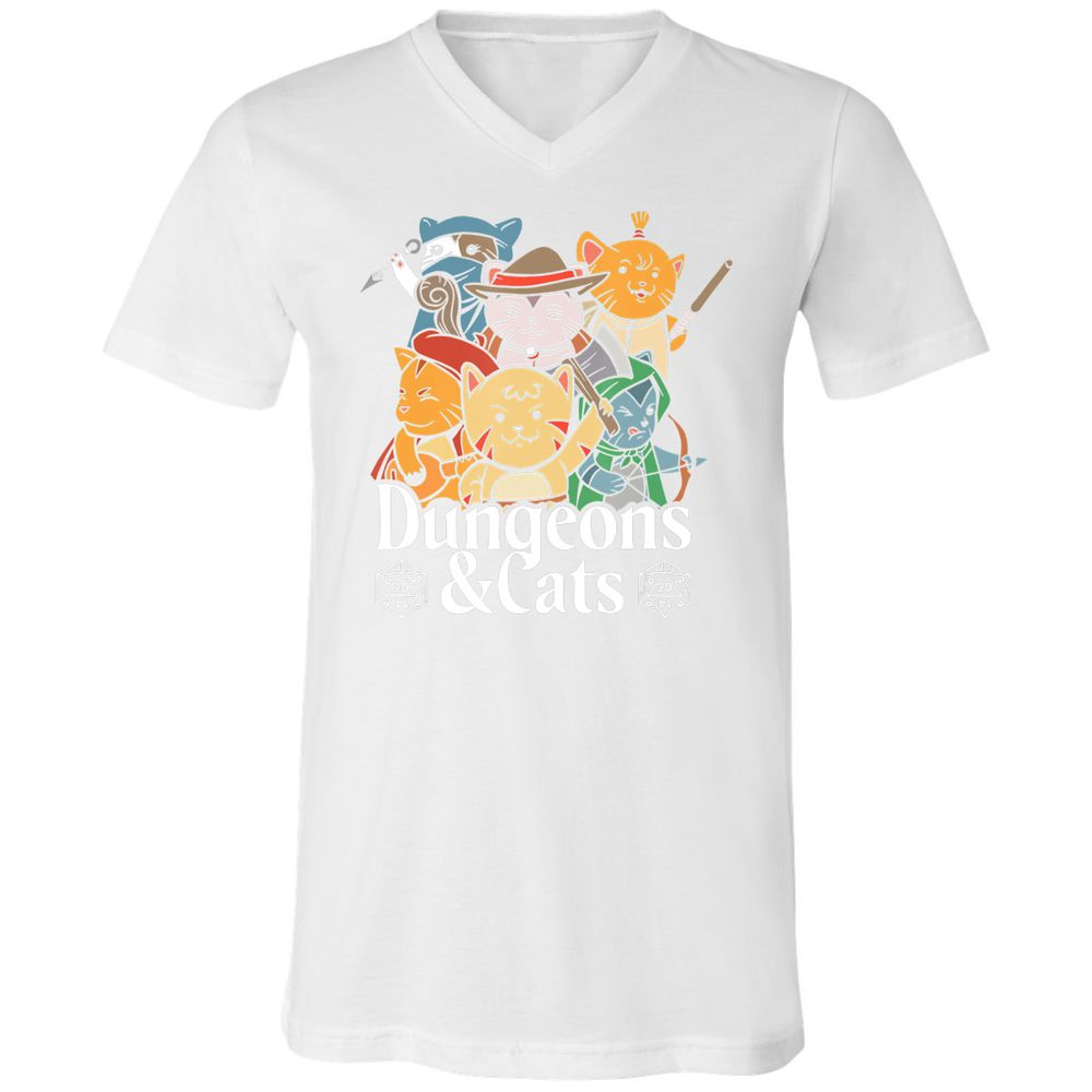 Unisex V-Neck T-Shirt - CUDMLNLW - White - 5