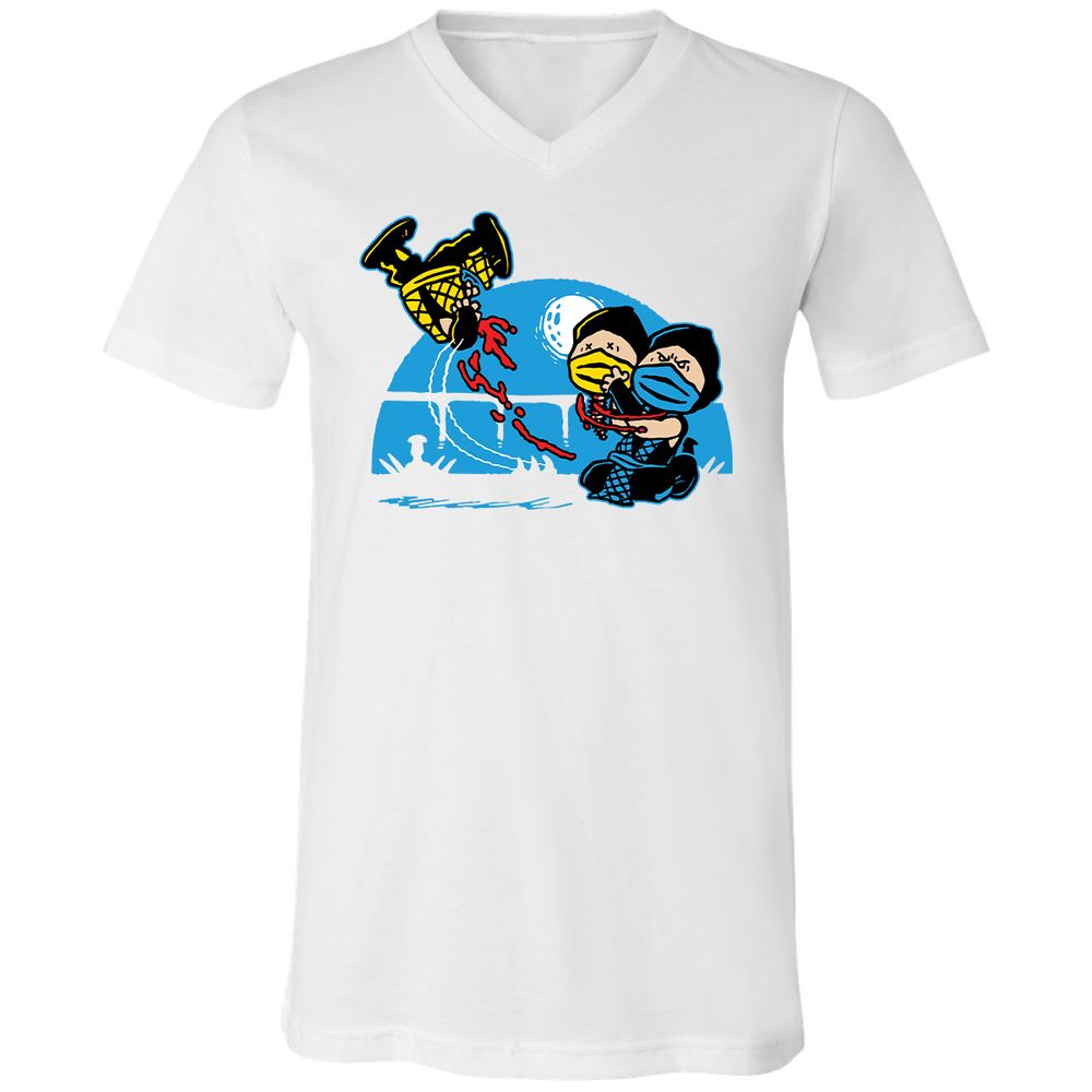 Unisex V-Neck T-Shirt - RCGBQWD8 - White - 5