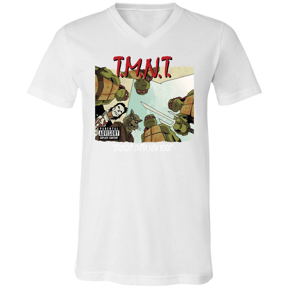 Unisex V-Neck T-Shirt - 2RZ9YJ4M - White - 5