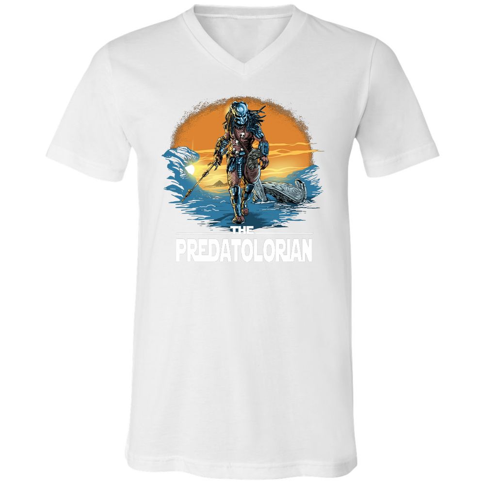 Unisex V-Neck T-Shirt - TZZJ1359 - White - 5