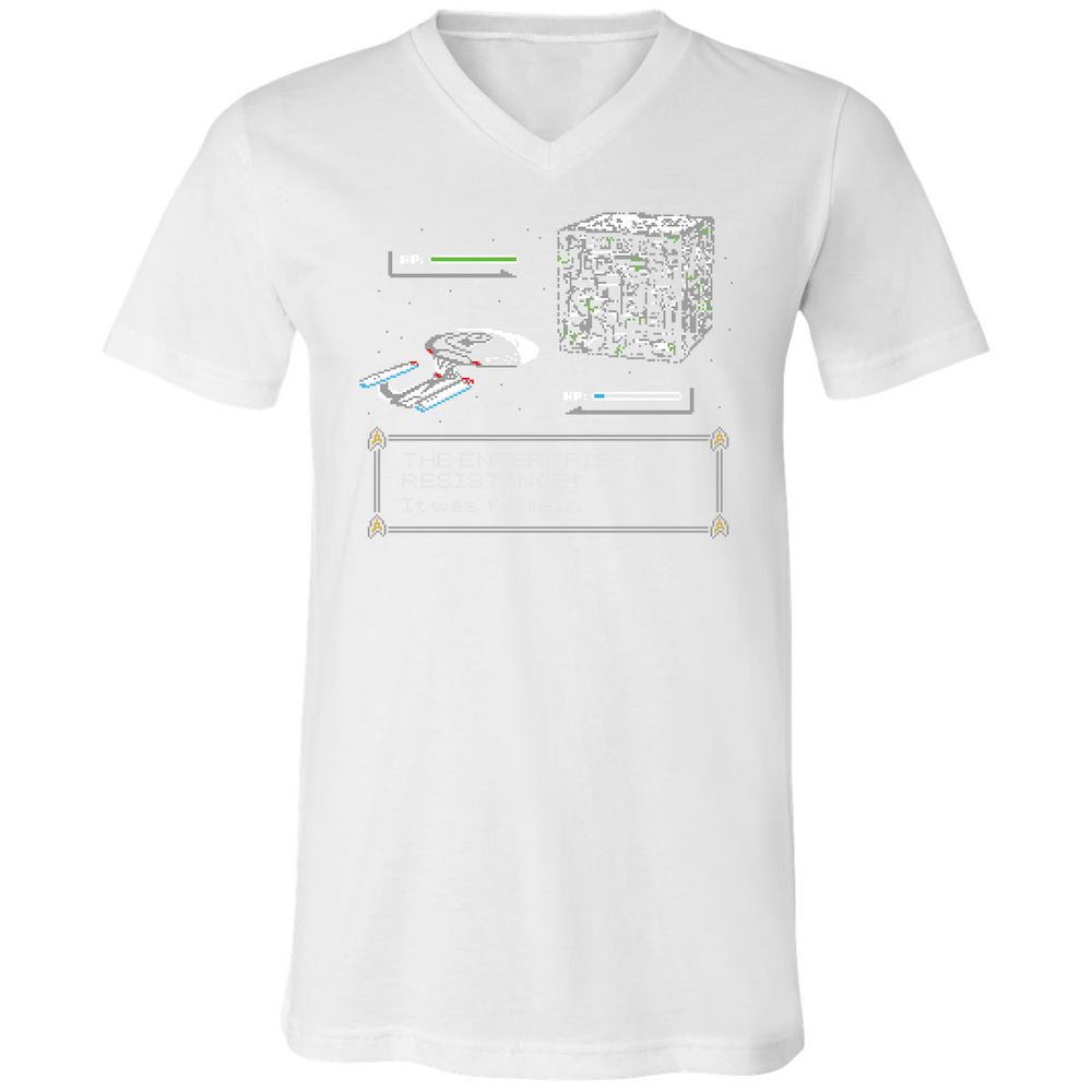 Unisex V-Neck T-Shirt - 4JQ9RP8M - White - 5