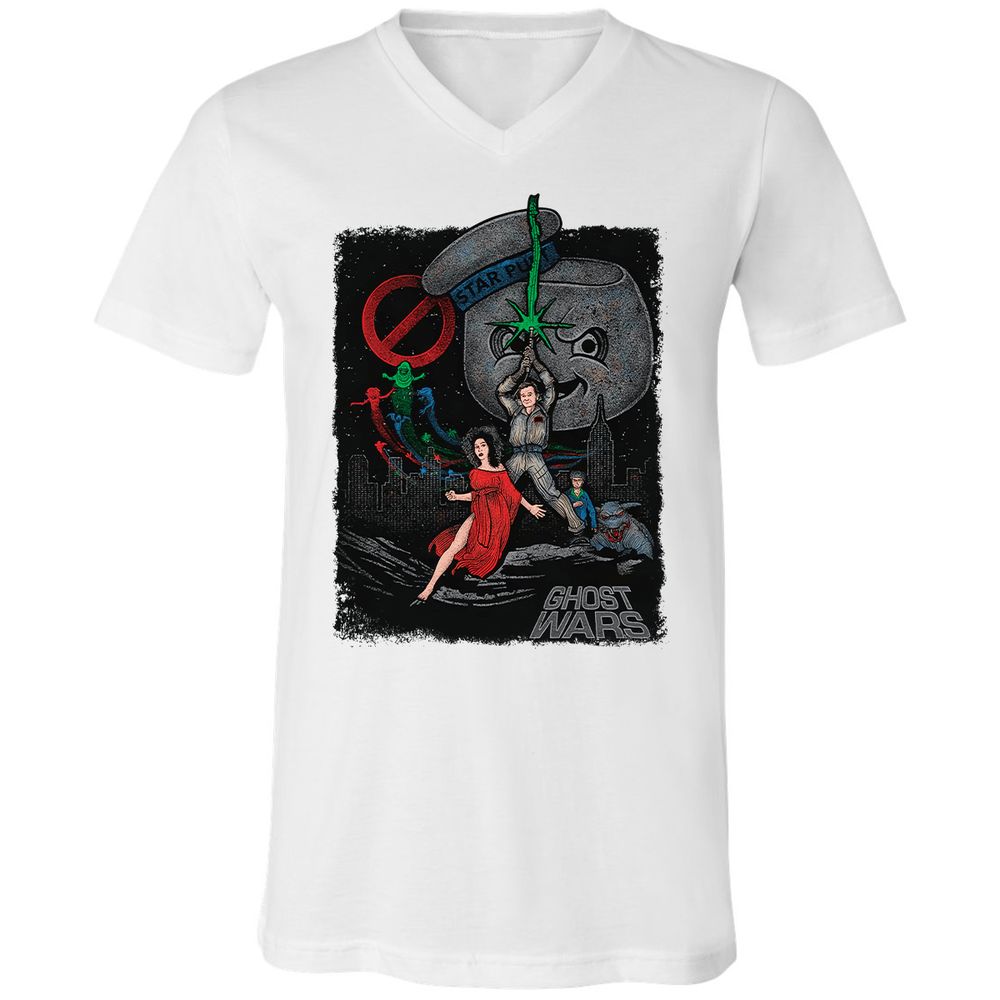 Unisex V-Neck T-Shirt - D19SU9ZB - White - 5