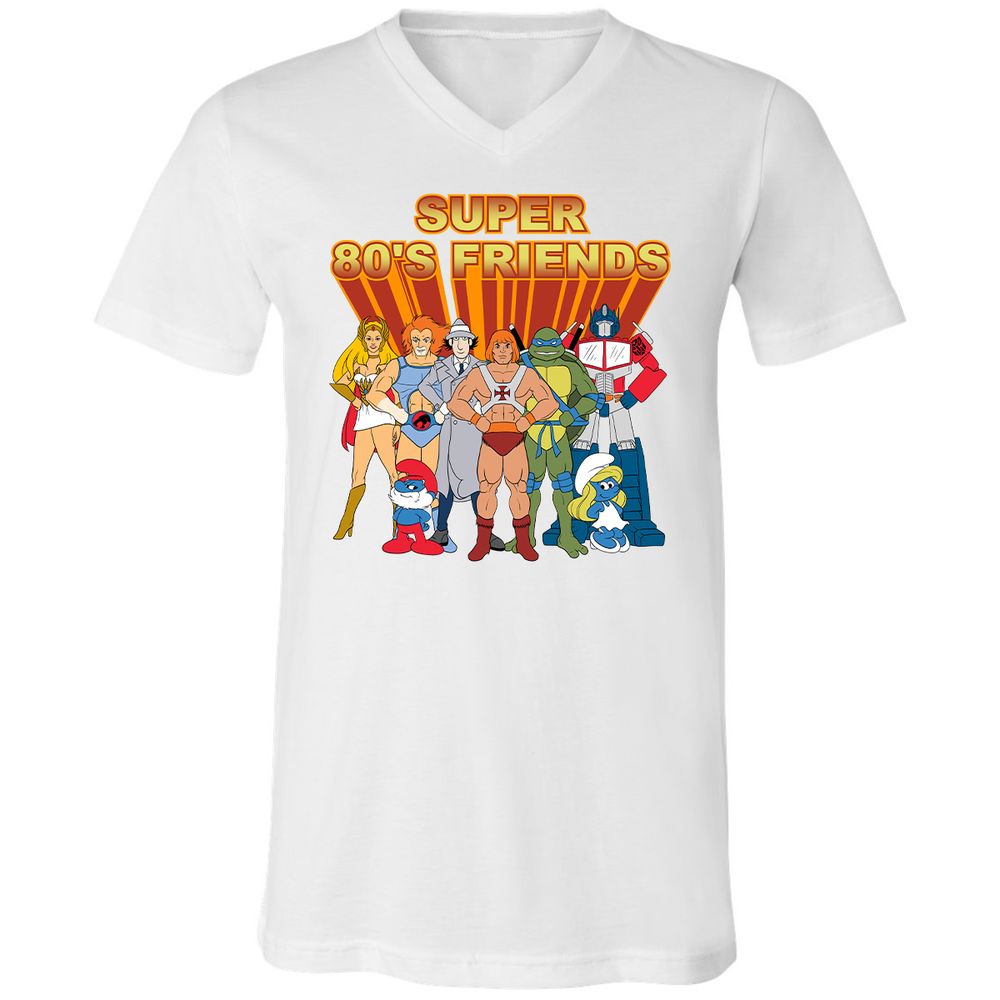 Unisex V-Neck T-Shirt - LXBDKXS9 - White - 5