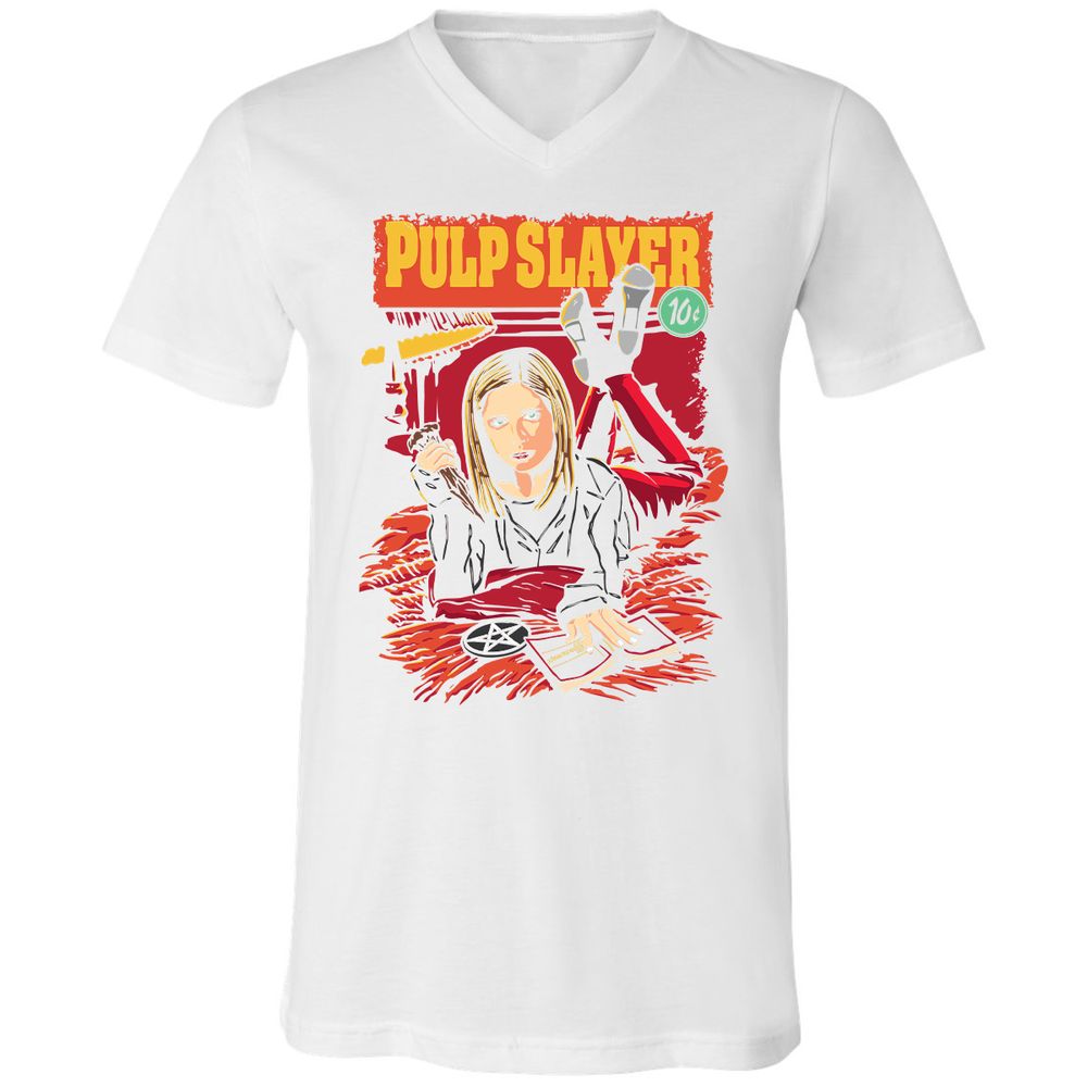 Unisex V-Neck T-Shirt - VH1AD7EJ - White - 5