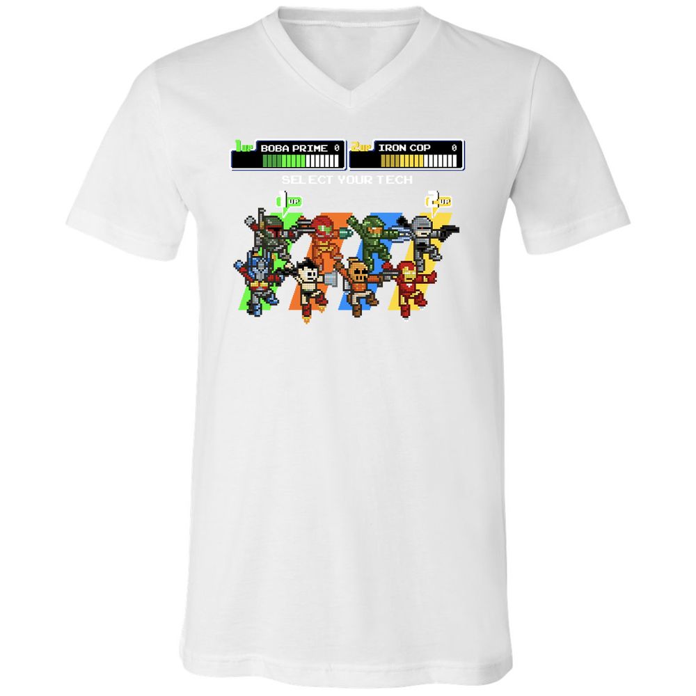 Unisex V-Neck T-Shirt - THQV8UVU - White - 5