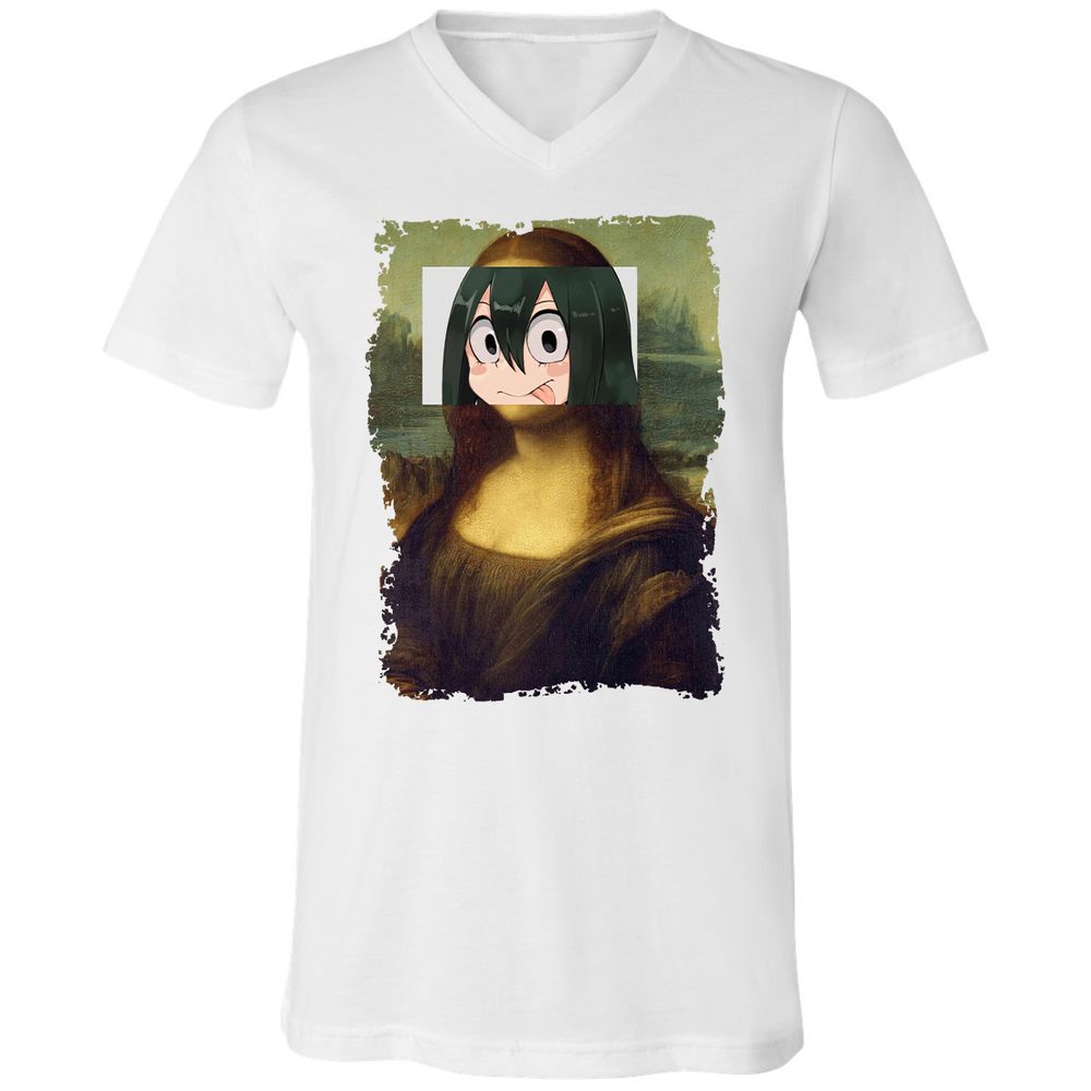 Unisex V-Neck T-Shirt - YEZH46UH - White - 5