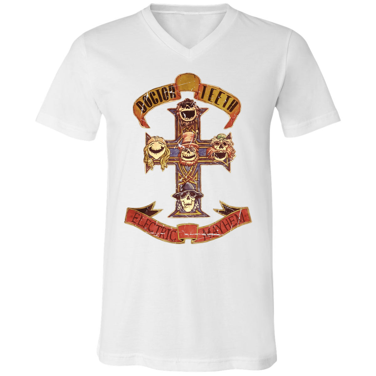 Unisex V-Neck T-Shirt - QXQW28ED - White - 5