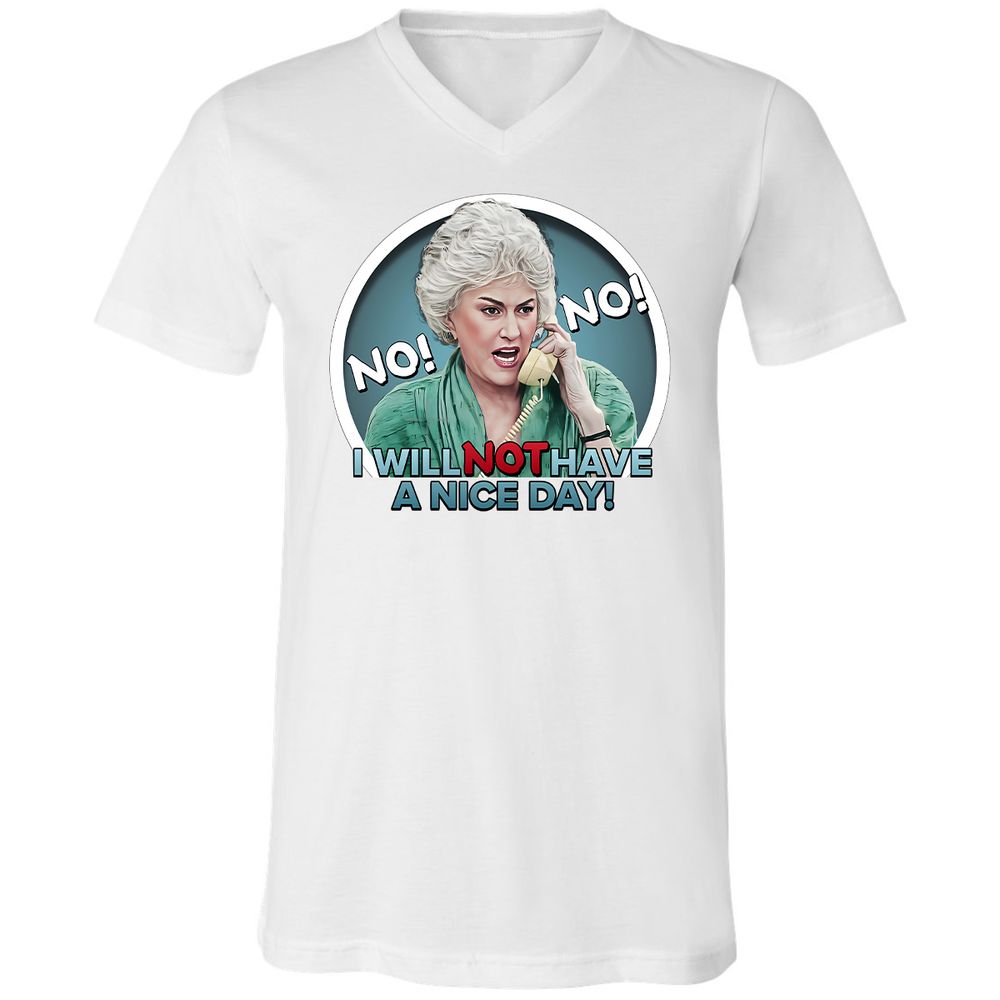 Unisex V-Neck T-Shirt - 9KC6FHHR - White - 5
