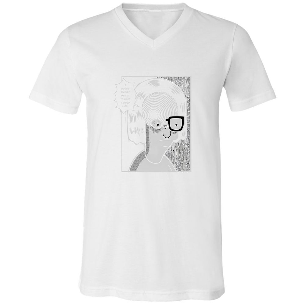 Unisex V-Neck T-Shirt - RB4SACDK - White - 5