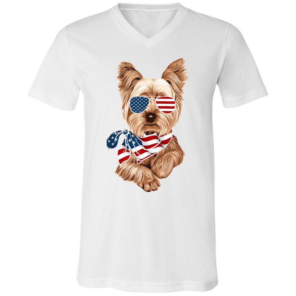 Unisex V-Neck T-Shirt - P48T3JDN - White - 5