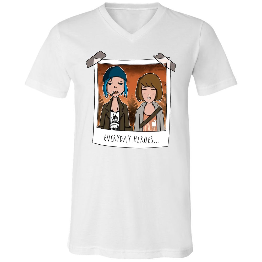 Unisex V-Neck T-Shirt - 153JYP8S - White - 5