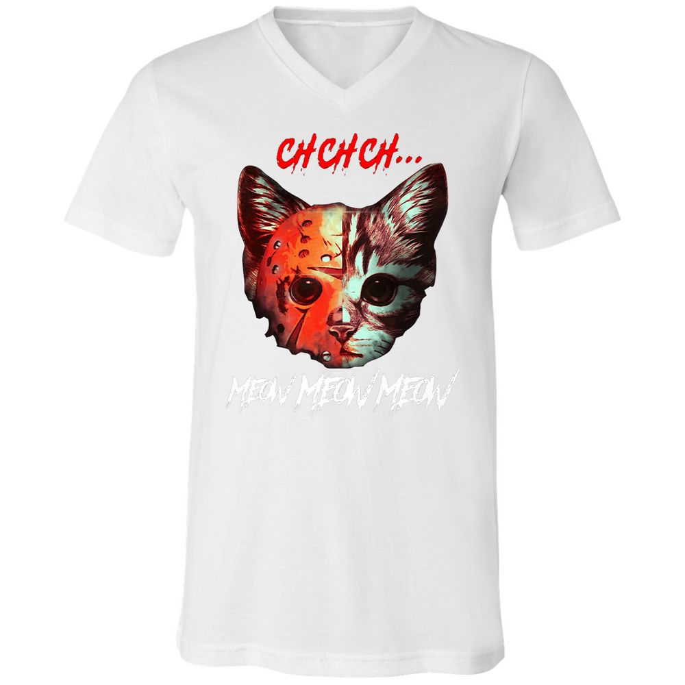 Unisex V-Neck T-Shirt - 75NSGXPQ - White - 5