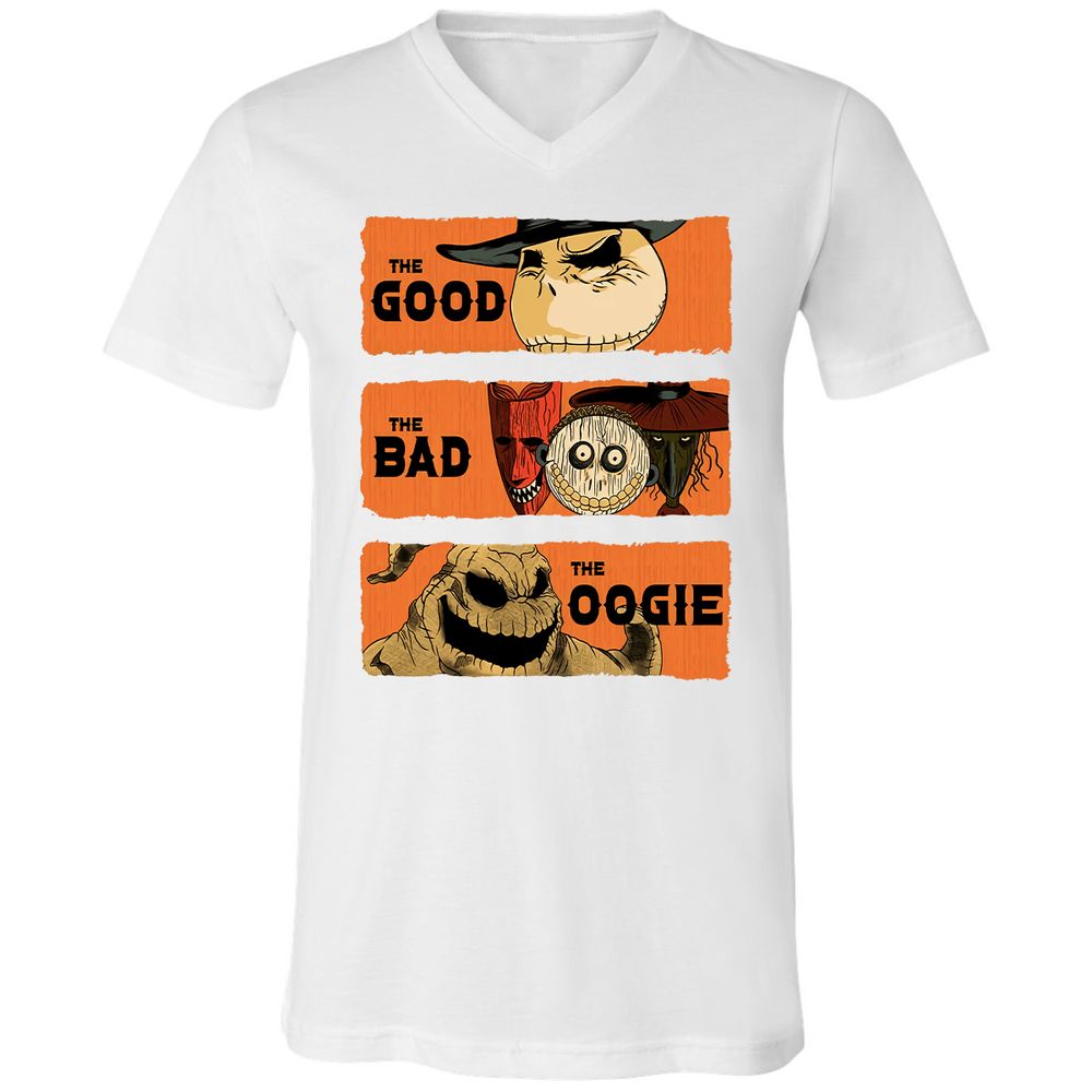 Unisex V-Neck T-Shirt - D9T9E26E - White - 5