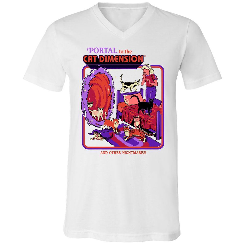 Unisex V-Neck T-Shirt - PDA35C6Y - White - 5