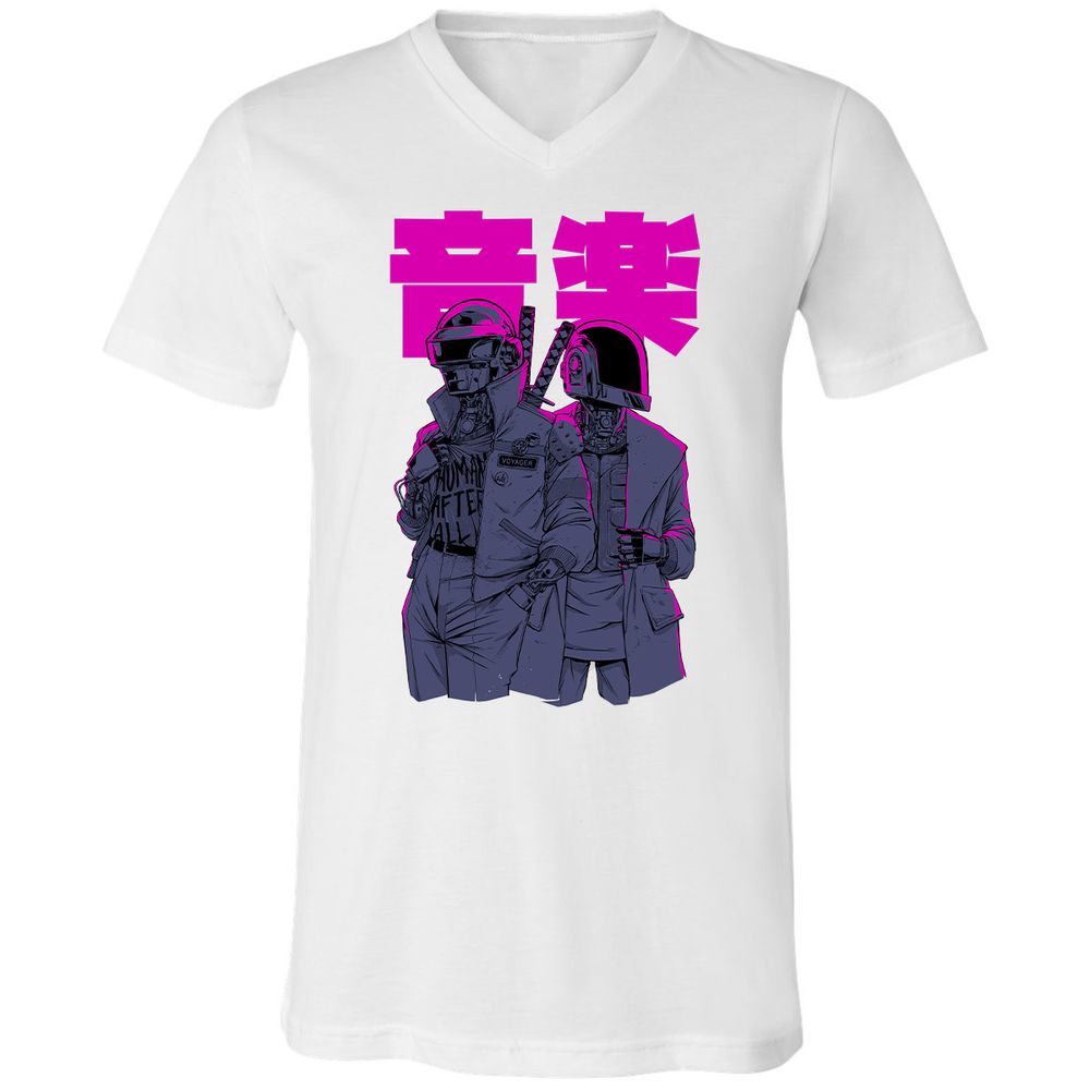 Unisex V-Neck T-Shirt - SA3YMWLJ - White - 5
