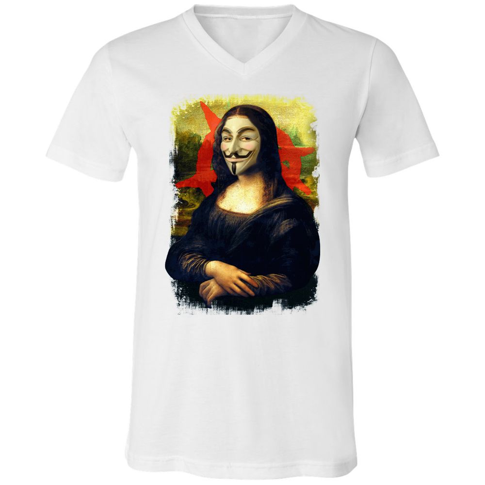 Unisex V-Neck T-Shirt - 85HE9J4U - White - 5
