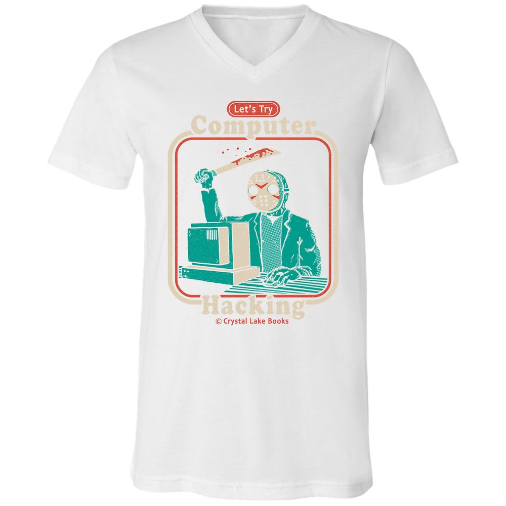 Unisex V-Neck T-Shirt - RGBF95VM - White - 5