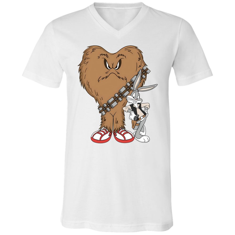 Unisex V-Neck T-Shirt - 5YDZ7H2L - White - 5