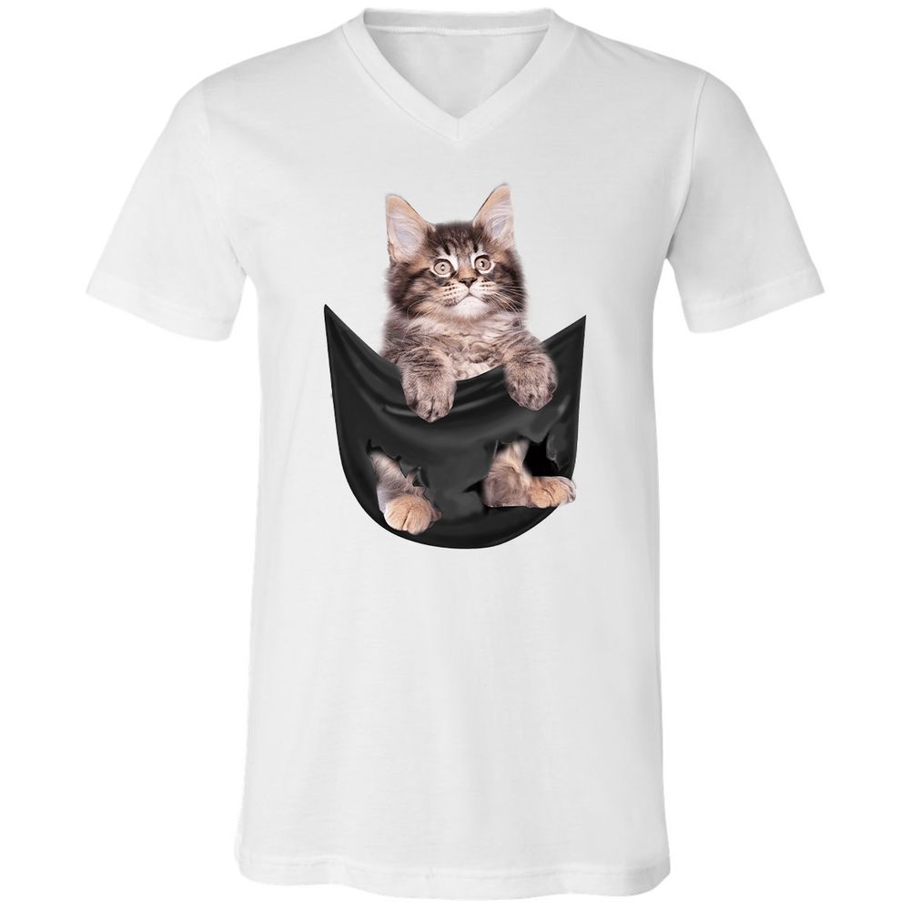 Unisex V-Neck T-Shirt - Q3LY4MY1 - White - 5