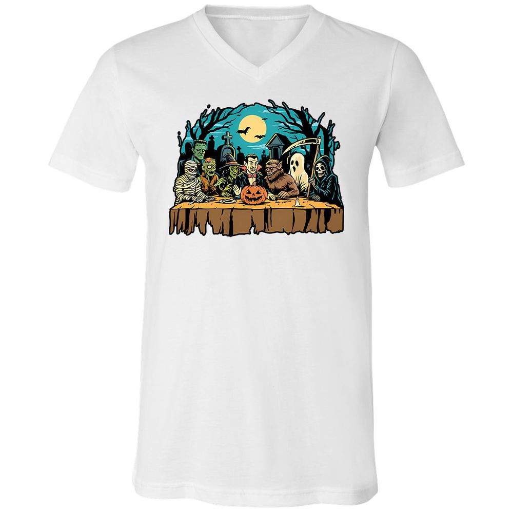 Unisex V-Neck T-Shirt - 8VW543R3 - White - 5