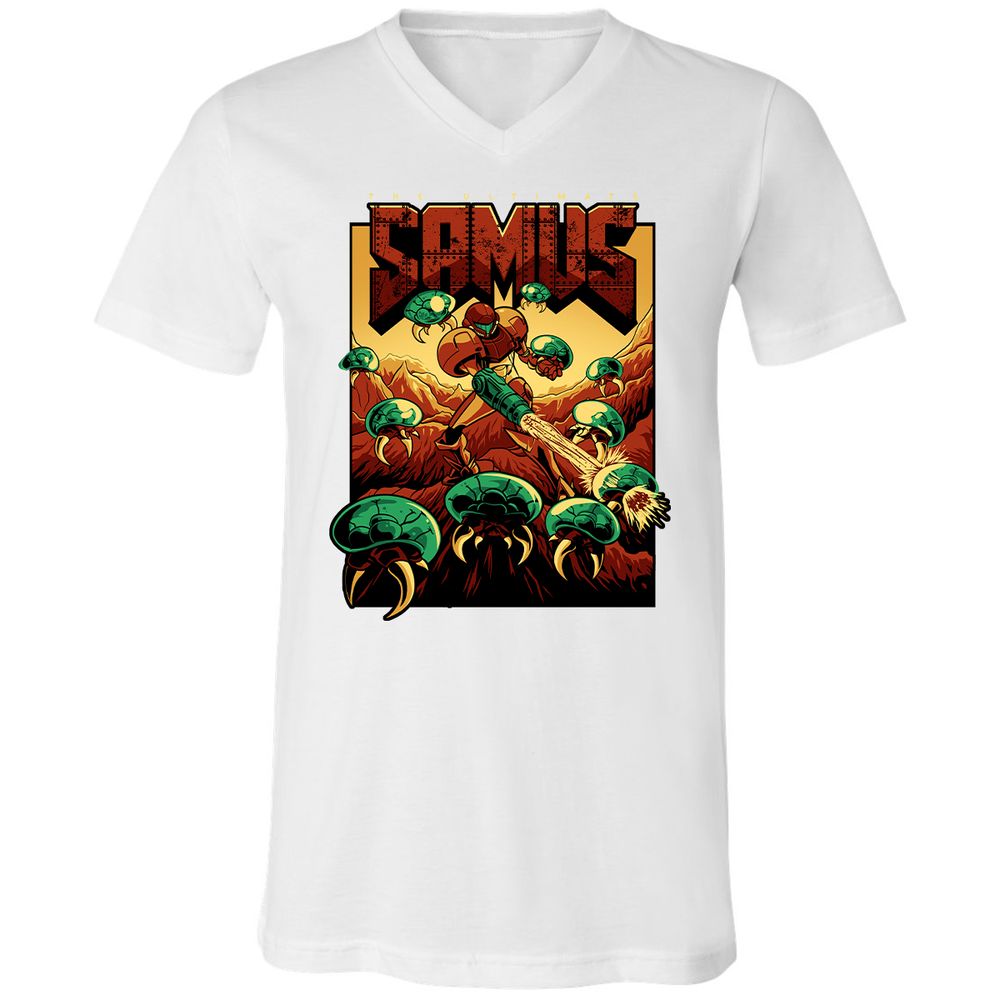 Unisex V-Neck T-Shirt - JVU5ALND - White - 5