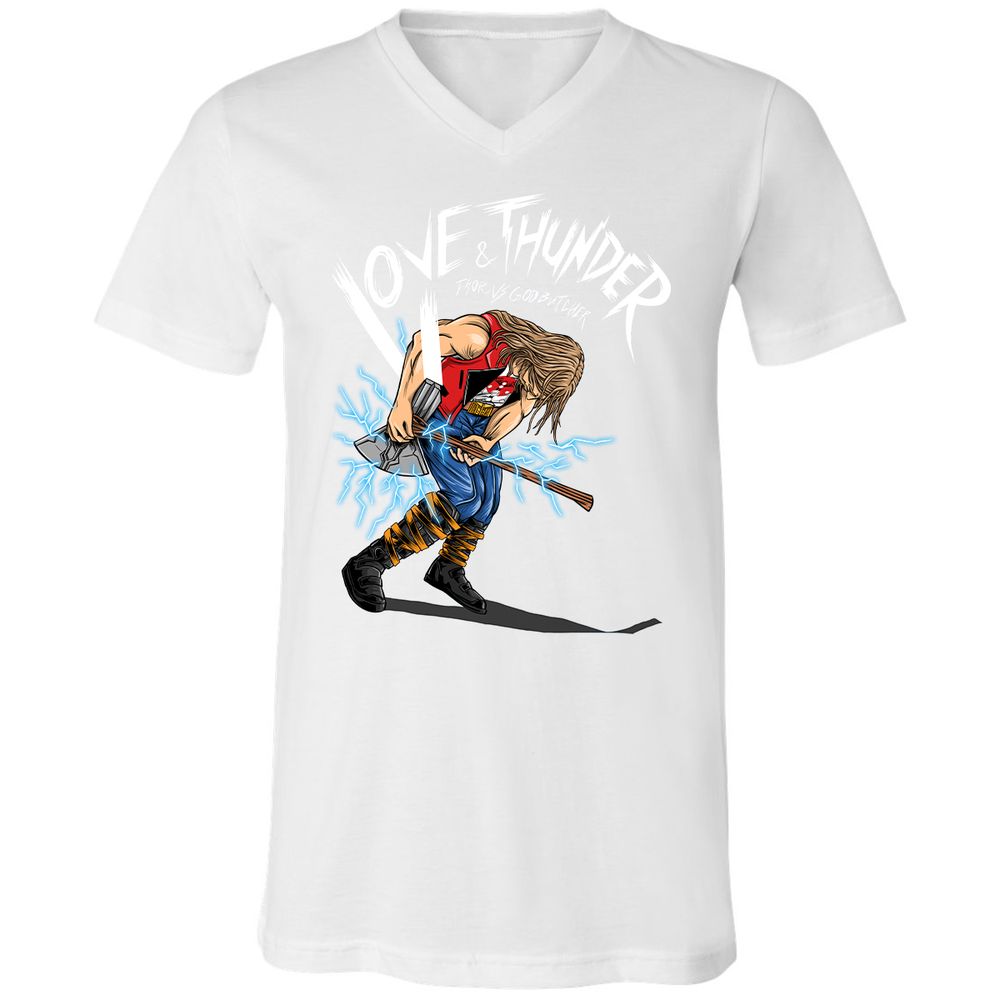 Unisex V-Neck T-Shirt - CT7SFC6G - White - 5