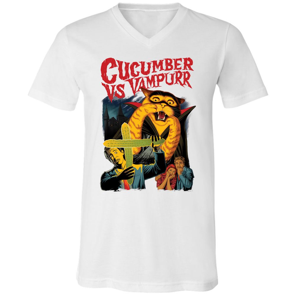 Unisex V-Neck T-Shirt - 3GF5JTE6 - White - 5