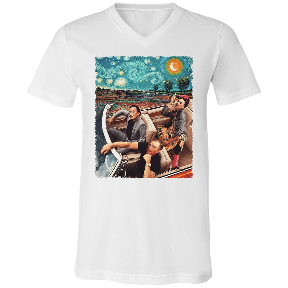 Unisex V-Neck T-Shirt - 3CML4UKD - White - 5