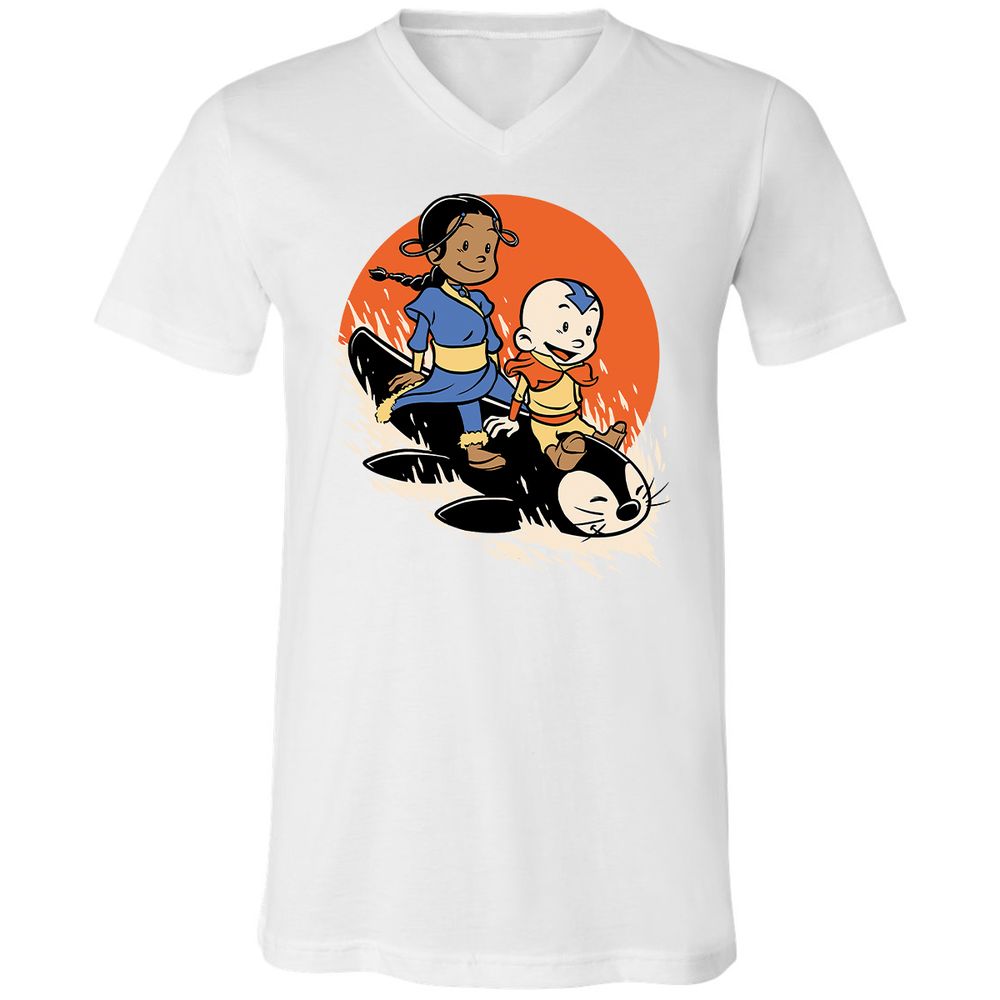 Unisex V-Neck T-Shirt - 9EGLJ1FN - White - 5
