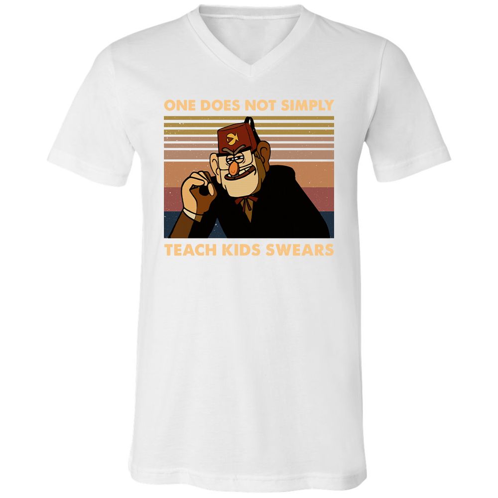 Unisex V-Neck T-Shirt - NA4M9JWR - White - 5