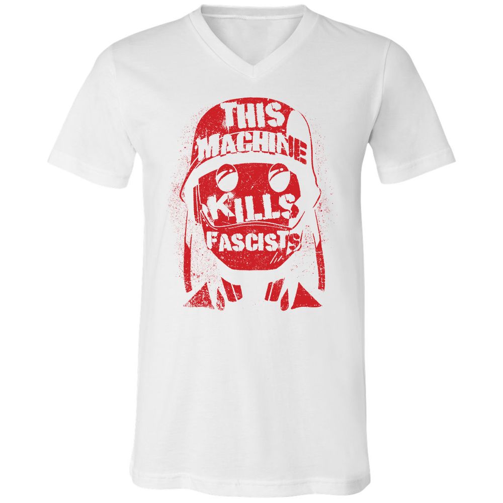 Unisex V-Neck T-Shirt - F2NLAFQE - White - 5