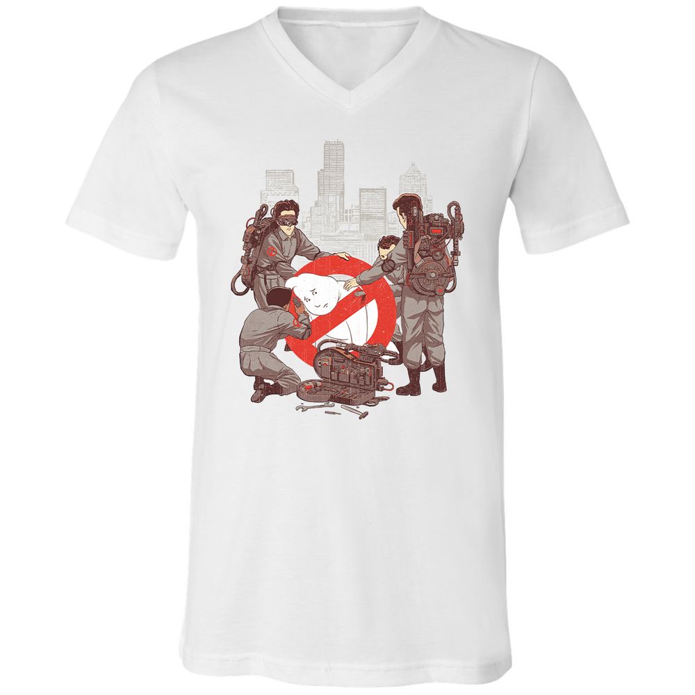 Unisex V-Neck T-Shirt - 3AZ4PVEQ - White - 5