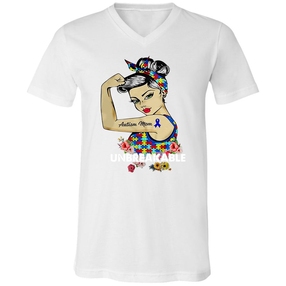 Unisex V-Neck T-Shirt - HK12TELJ - White - 5