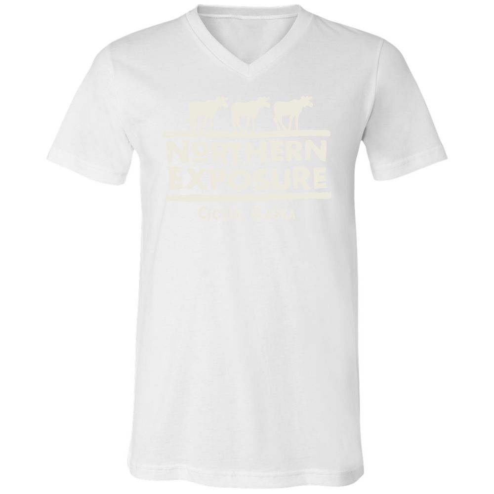 Unisex V-Neck T-Shirt - 9LMJQAS6 - White - 5