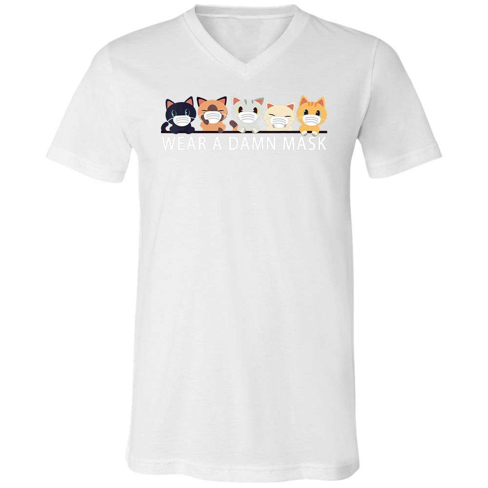 Unisex V-Neck T-Shirt - AZF51UTJ - White - 5