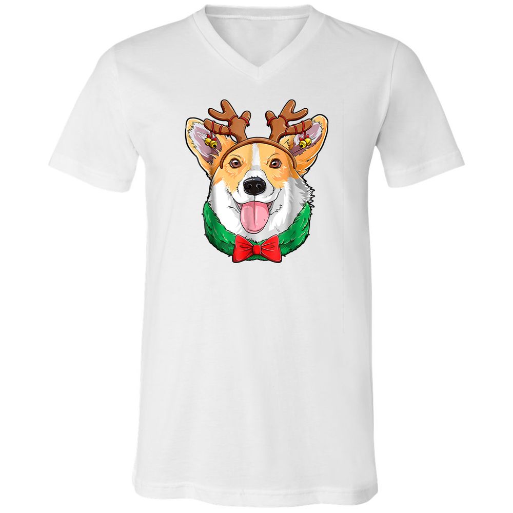 Unisex V-Neck T-Shirt - VR5BUG1S - White - 5